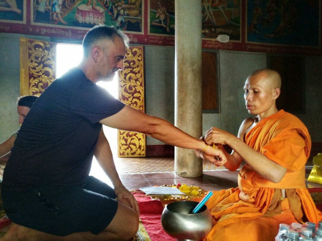 monk temple yoga blue indigo retreat siem reap