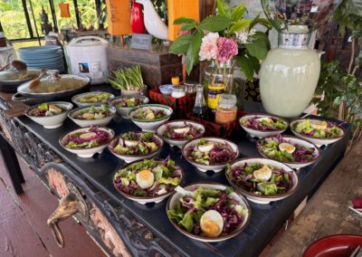 salads at Blue Indigo Yoga Cambodia